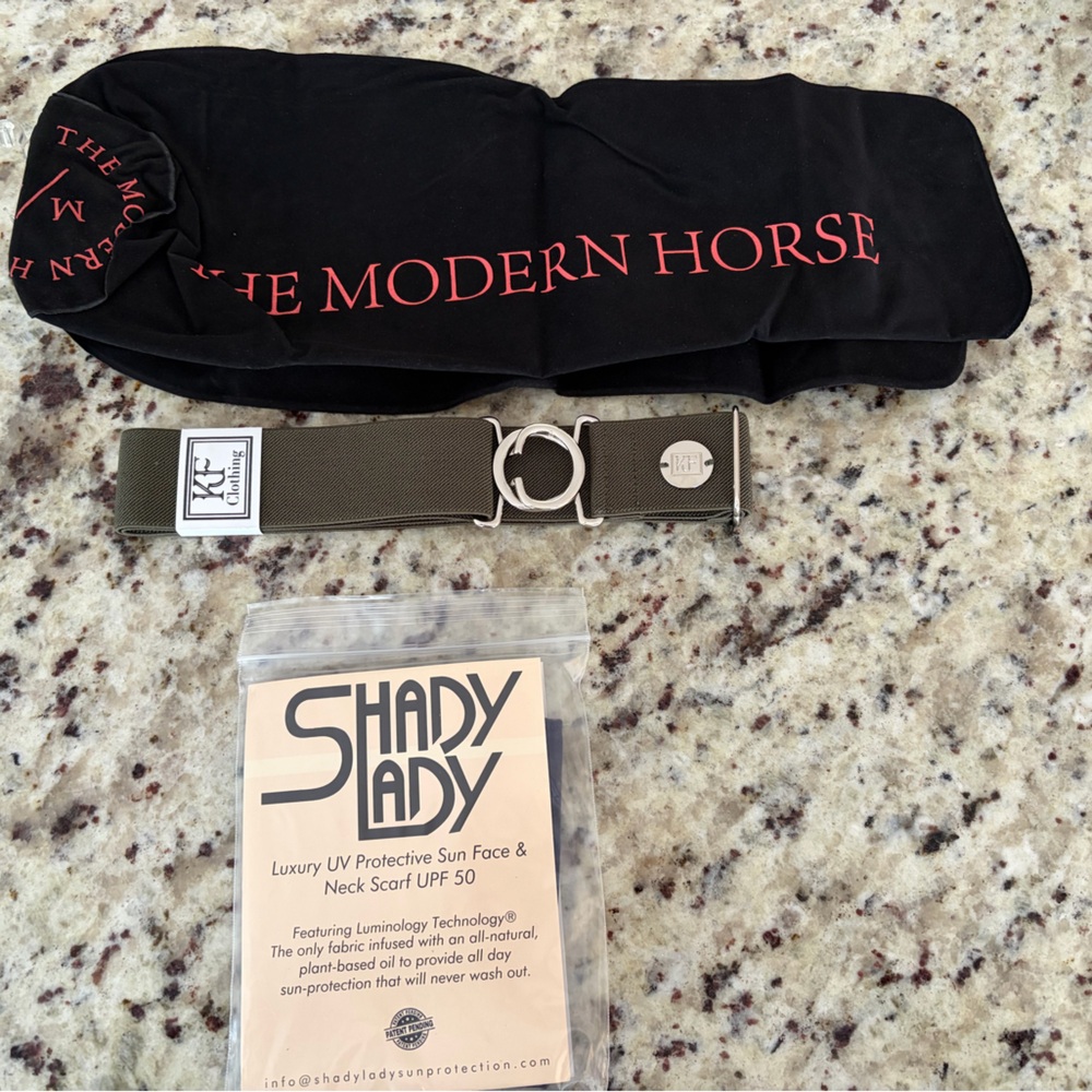 NEW 🐴  Hunter Jumper Horse| KF Clothing Belt | Boot Trees Sun Scarf 🐴 $75 Retail